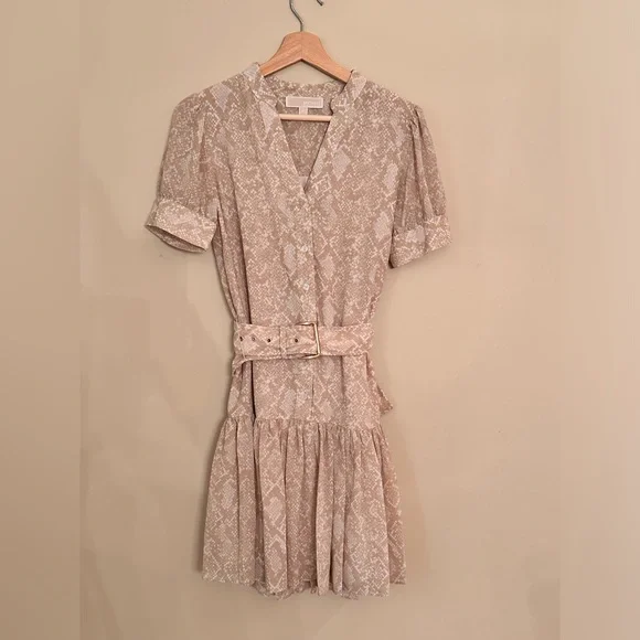 sachin and babi light blue dress Michael Kors Drop Waist Mini Dress